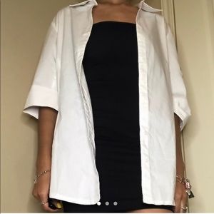 Oversized men’s Button down White Top